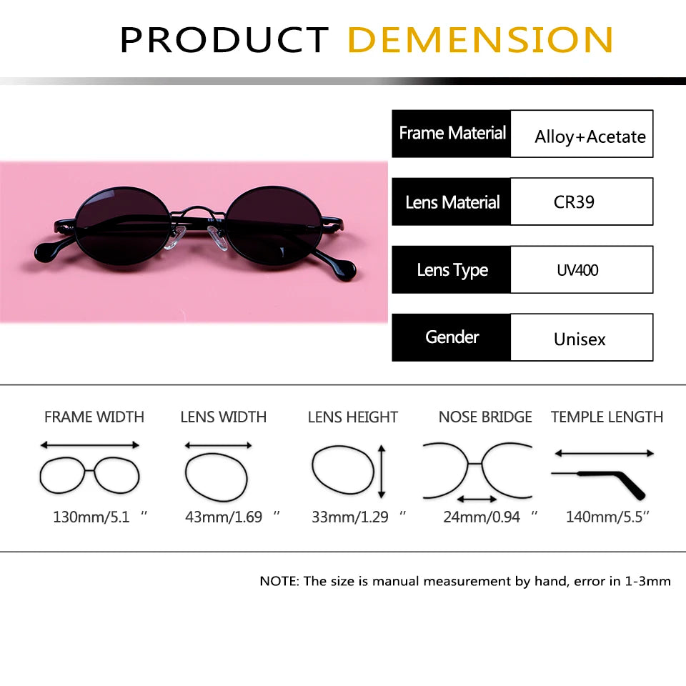 Retro Oval Sunglasses – Celebrity-Inspired Statement Piece