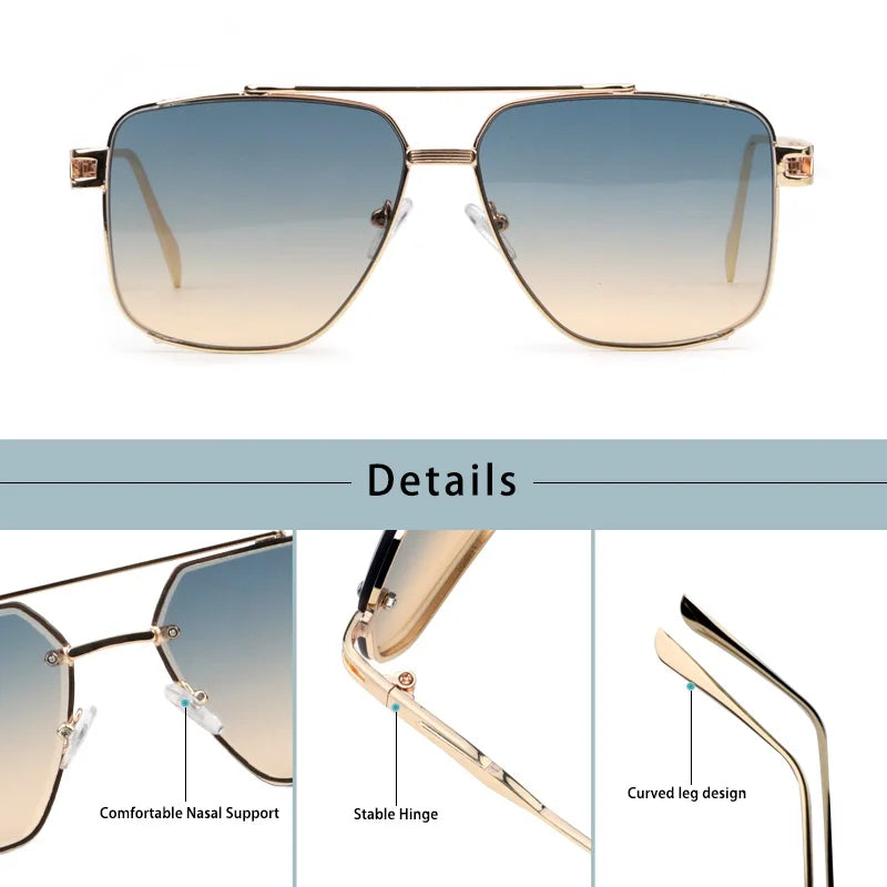 Retro Aviator Sunglasses – Celebrity-Inspired Casual Icon