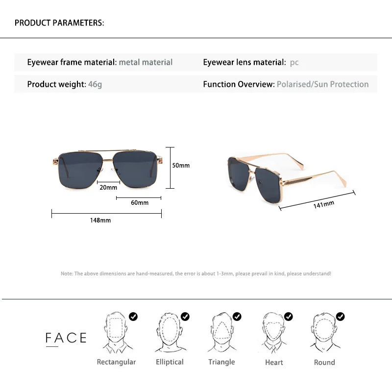 Retro Aviator Sunglasses – Celebrity-Inspired Casual Icon