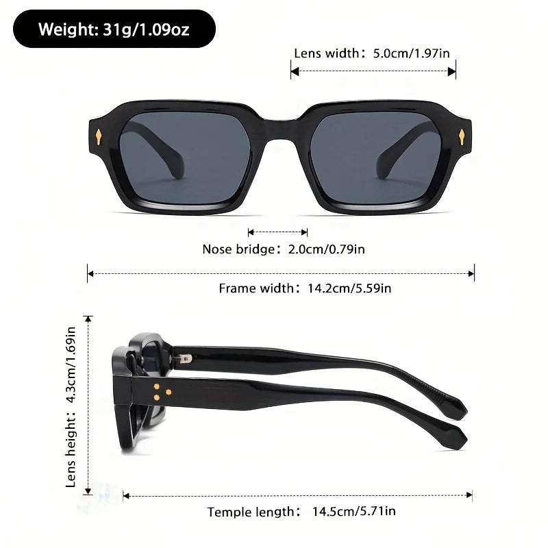 Retro Square Sunglasses – Celebrity-Inspired Bold Frame